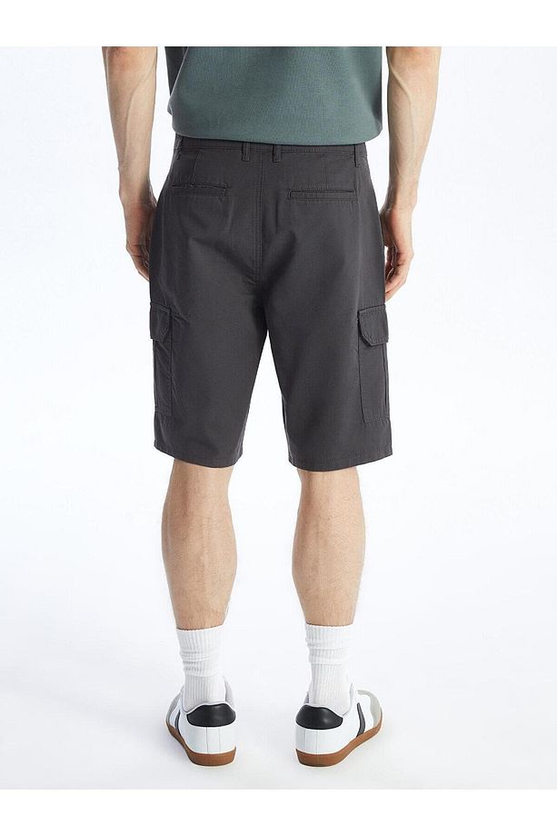 LCW Casual Standart Kalıp Gabardin Erkek Kargo Şort - 5