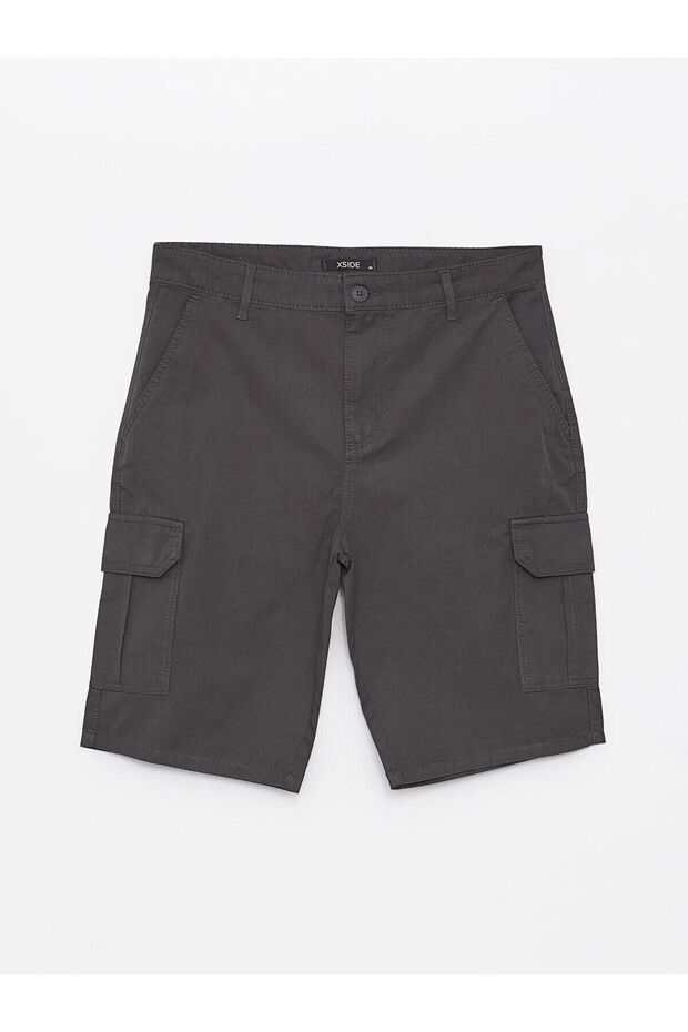 LCW Casual Standart Kalıp Gabardin Erkek Kargo Şort - 6