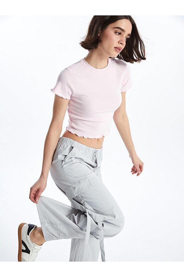 XSIDE Crew Neck Plain Short Sleeve Women's T-Shirt