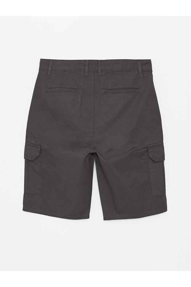 LCW Casual Standart Kalıp Gabardin Erkek Kargo Şort - 7
