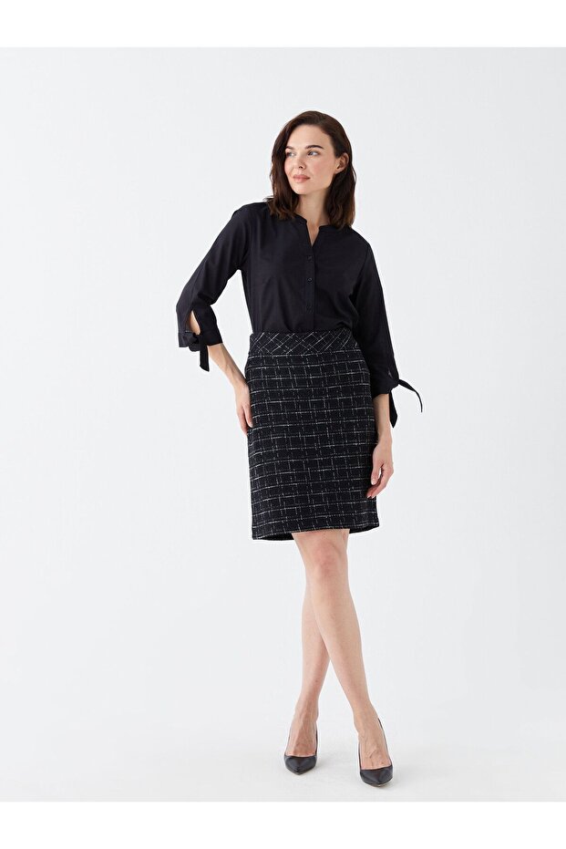 LCW Grace Dar Fit Desenli Kadın Etek - 2