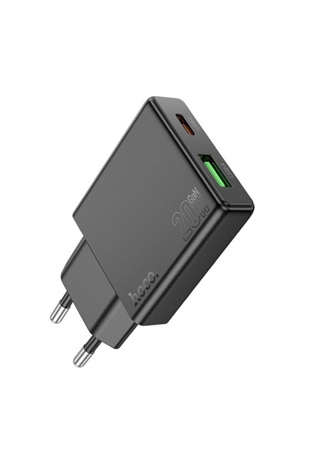 N38 Delgado PD20W + QC3.0 Hızlı Şarj Adaptörü SİYAH - 1