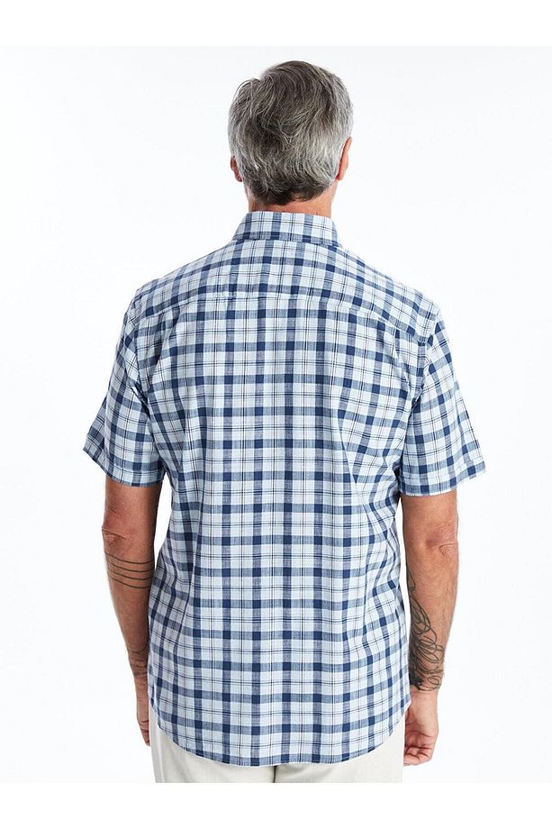 LCWAIKIKI Classic Regular Fit Uzun Kollu Ekose Poplin Erkek Gömlek - 4