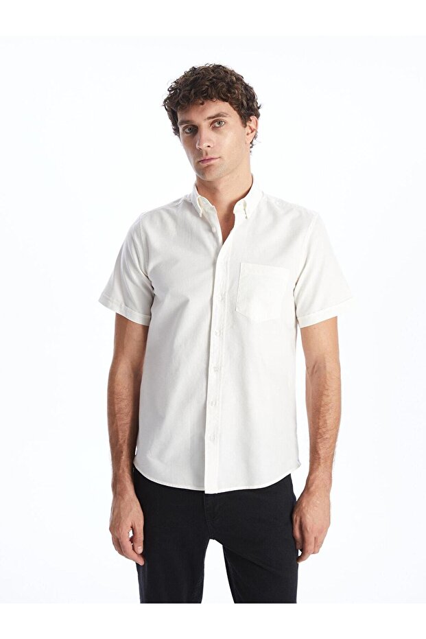 LCWAIKIKI Classic Regular Fit Short Sleeve Men's Shirt