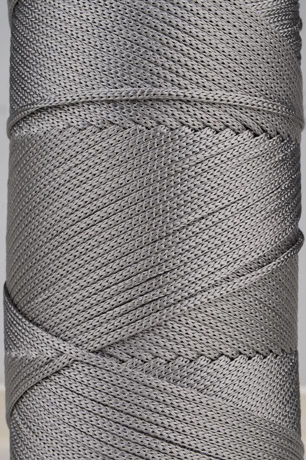 2 Mm - 200 gr Polyester Makrome Ipi Gri 230 M Polyester Makrome Ip Supla Ip Ve Çanta Ipliği - 3