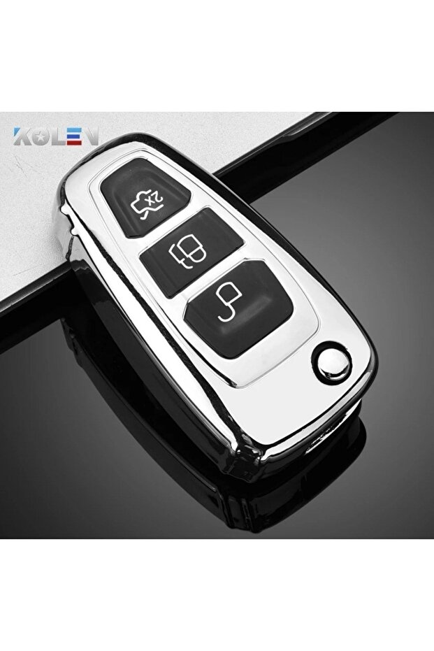 Tourneo Courier Glossy Switchless Key Case Silver Color