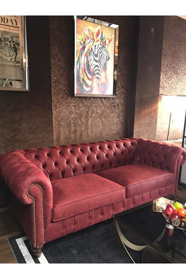 Nar Çiçeği Chesterfield Koltuk - 4