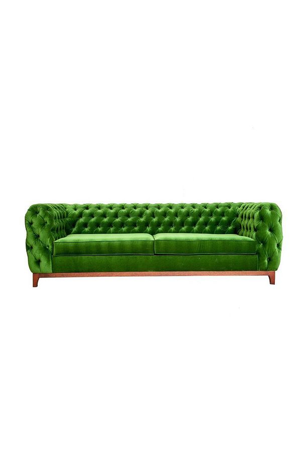 Emerald Green Modern İtalyan Design Chesterfield 230X90X80 CM - 3