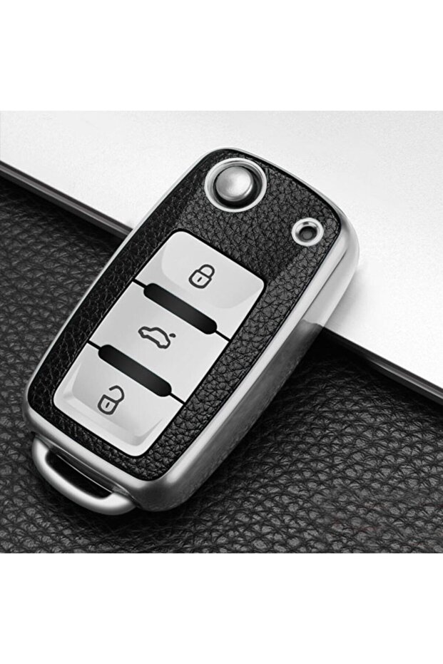 حافظة مفاتيح سيات ليون Mk2 Superlux Switchblade A+ باللون الرمادي