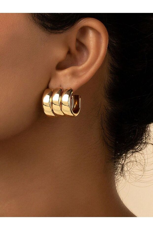 Double 3 Row Eye-Seeing Earrings