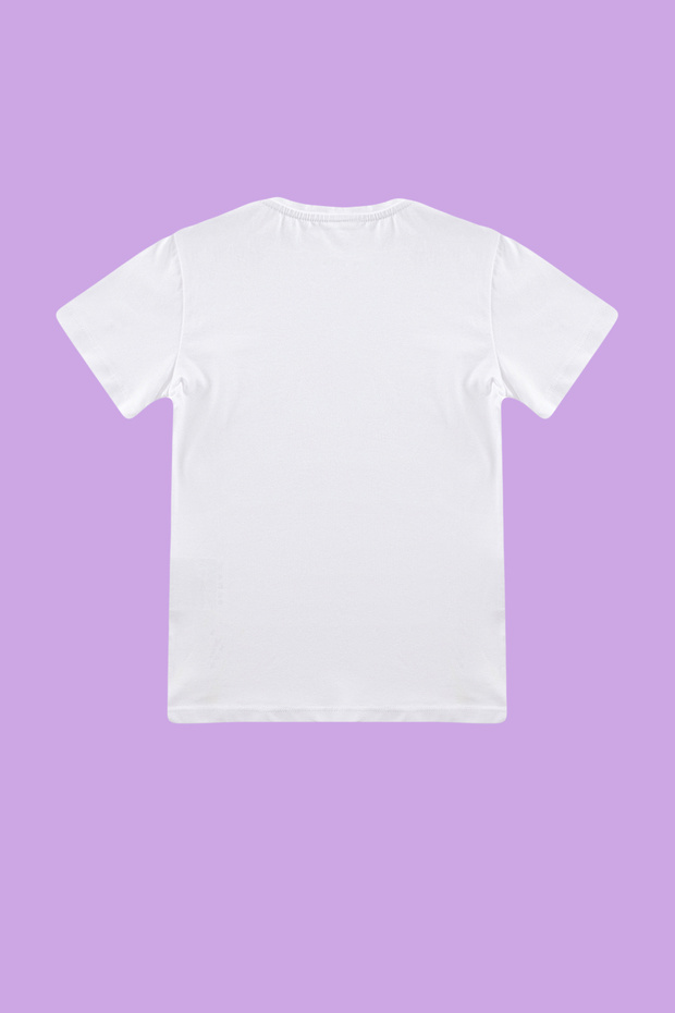 Beyaz 3'lü Unisex Pamuklu Basic Regular Kalıp Kısa Kol Örme T-Shirt TKDSS24TS00019 - 5