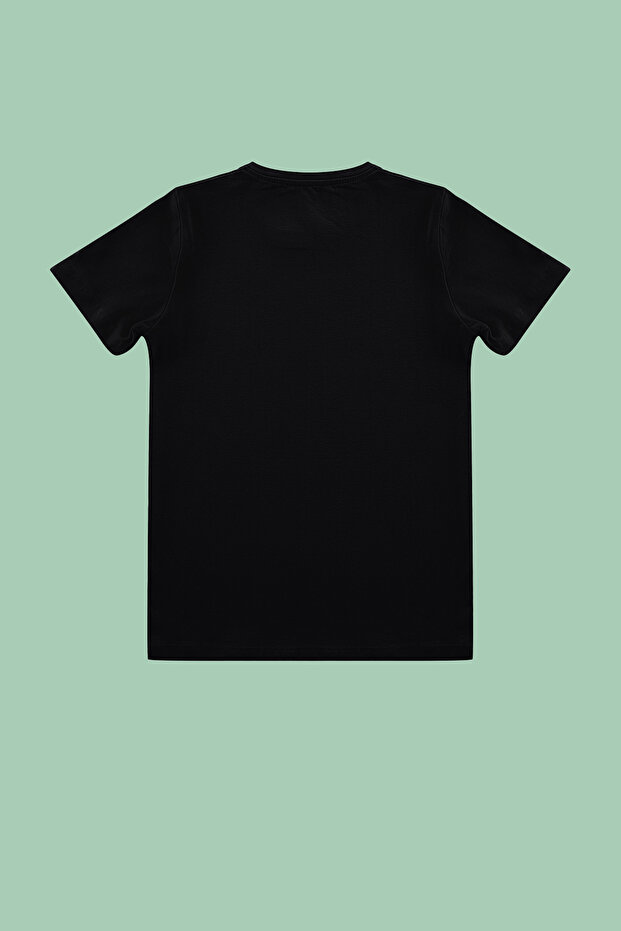 Siyah 3'lü Unisex Pamuklu Basic Regular Kalıp Kısa Kol Örme T-Shirt TKDSS24TS00019 - 10