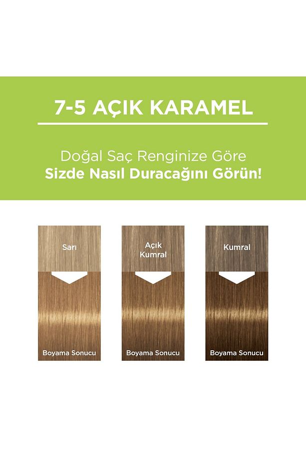 Kalıcı Doğal Renkler 7-5 Açık Karamel - 2