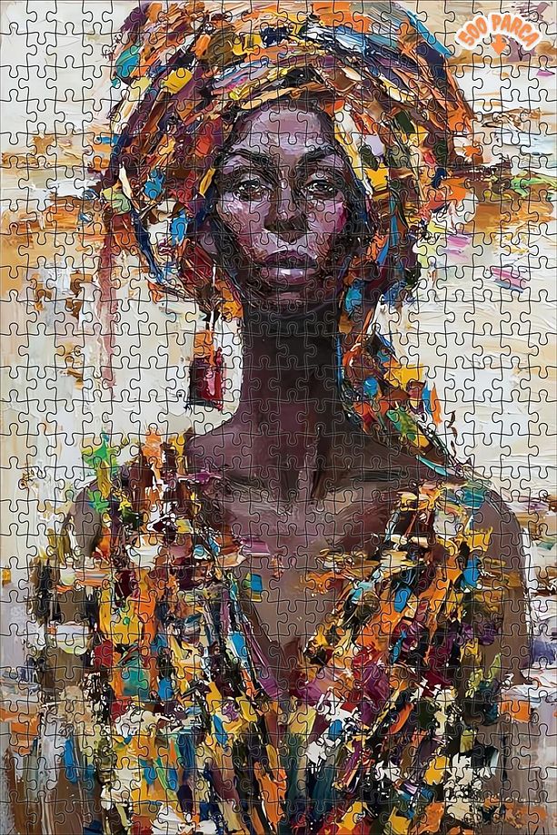 Renklerin Sessiz Söyleyişi Dekoratif Çift Katlı Çerçeveli Asılabilir Ahşap Puzzle 150 PARÇA 30X20 - 6
