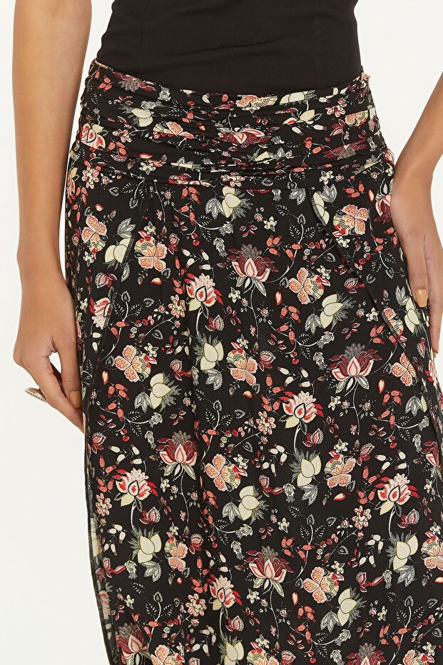 شالوار أسود أصلي منقوش - 5