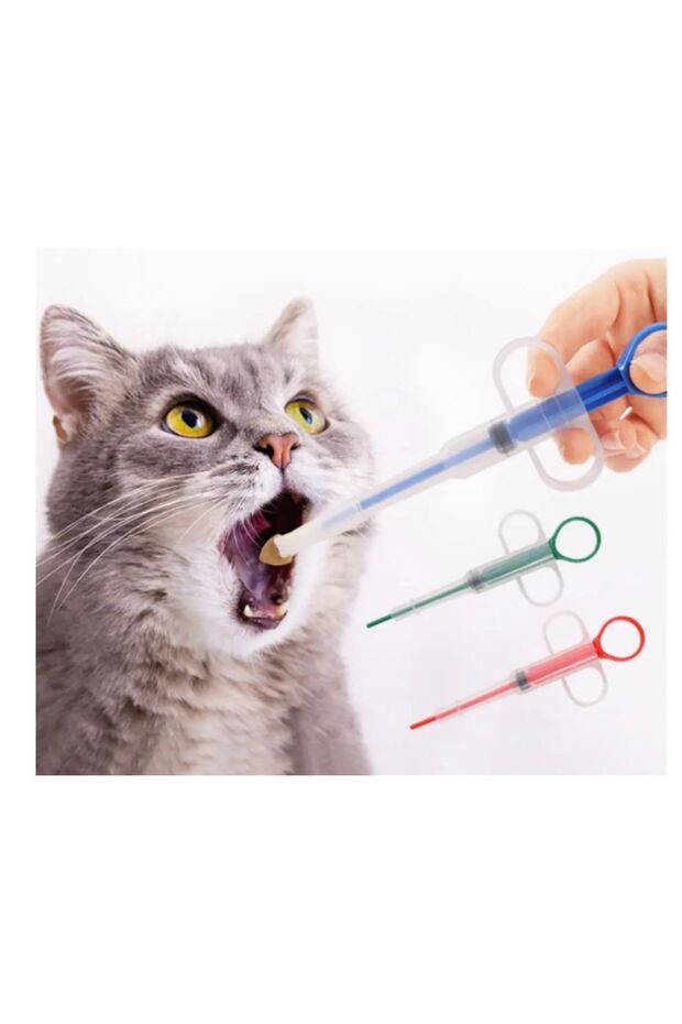 Kedi Köpek Hap Yutturma Enjektörü Yumuşak  Hap Yutturma aparatı - 2