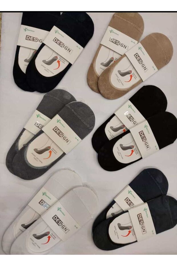 WOMEN'S SILICONE SEAMLESS BAMBOO NYLON-FREE SHOES 6-PACK