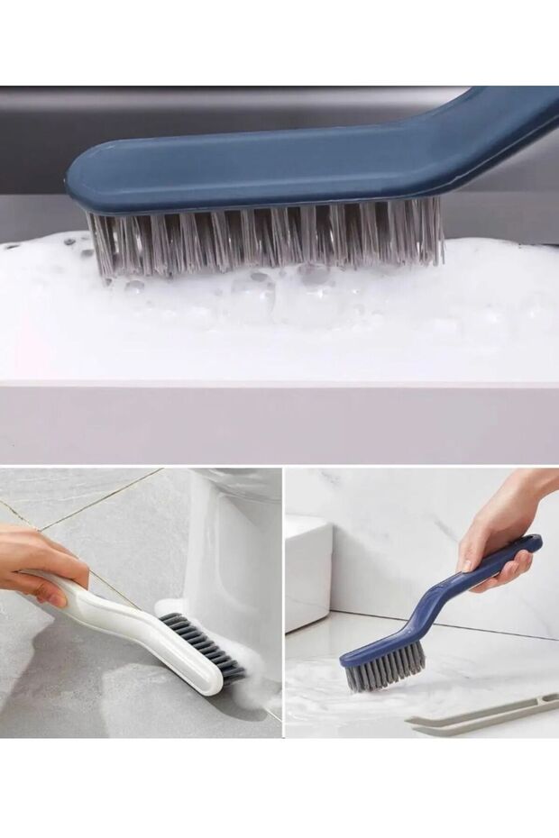 Multifunctional Joint Floor Tile Bathroom Groove Cleaning Brush With Tweezers Cleaning Brush