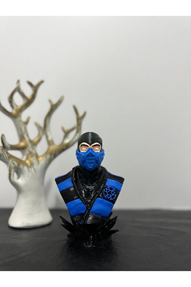 KARGAWORKS Sub Zero Büst Figür 12,5cm Boyalı - Mortal Kombat Sub-Zero