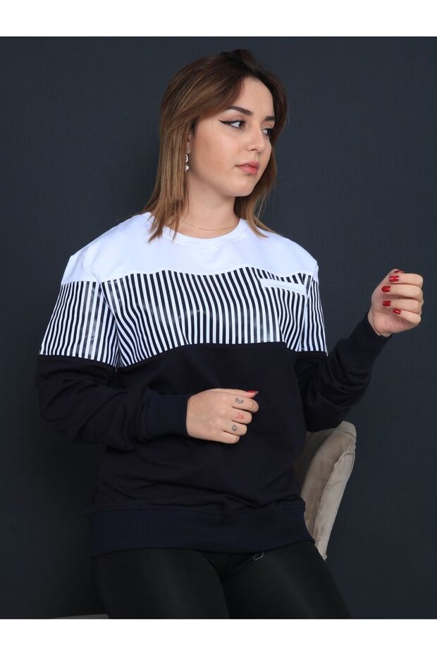 Hanorac - So Model - Trening Top - Basic Crew Deck - Print - Fıyat Single - 3