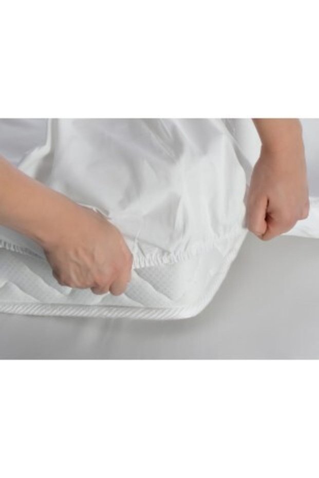 White Elastic Sheet Set (8 SIZE) (DOUBLE - SINGLE) (DUVET COVER FABRIC)