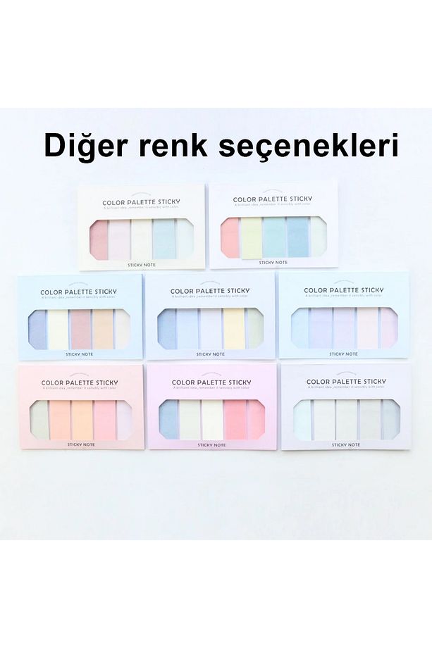 Renkli Postit Post-it Post It. Kitap Ayracı Ayraç Postit Sticker Not Kağıdı Kağıt Postit 100 Yaprak - 5