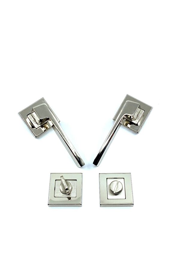 Anka Kare Rozetli Kapı Kolu Wc - Banyo Kapısı - 4