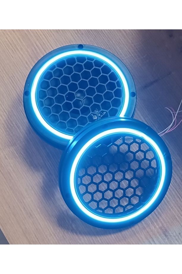 16cm BuzMavisi Neon Işıklı Hoparlör ve Midrange Kapağı 1takım (2adet) - 5