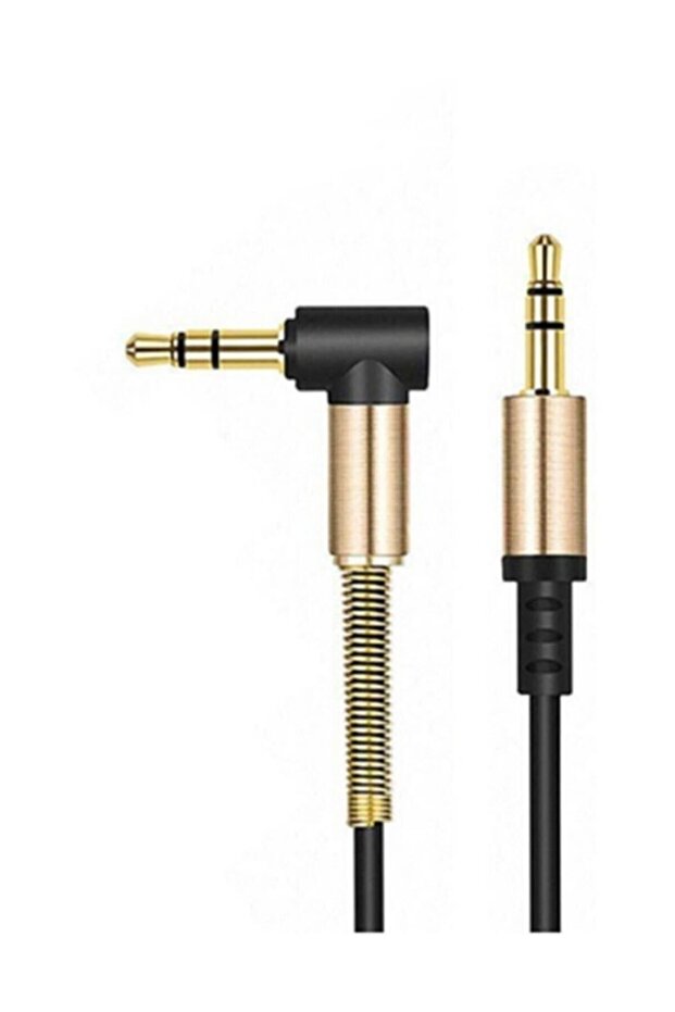 3.5mm Jack Elbow Male to 3.5mm Jack Male Stereo Headphone Aux Audio Extension Cable 1m