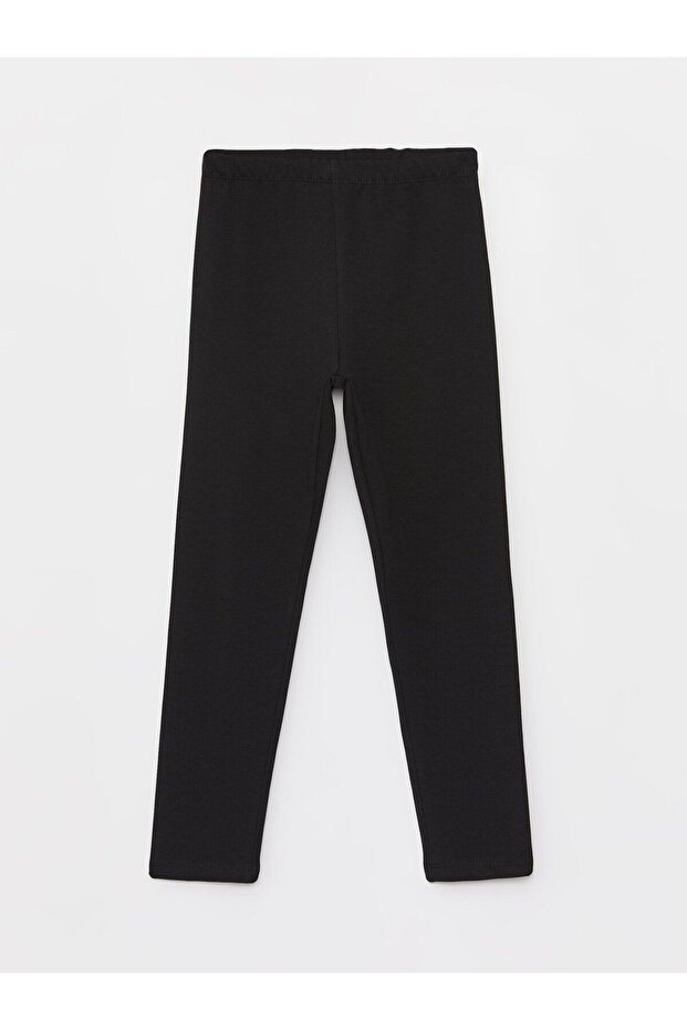 Basic Girls' Leggings with Elastic Waist (S4)