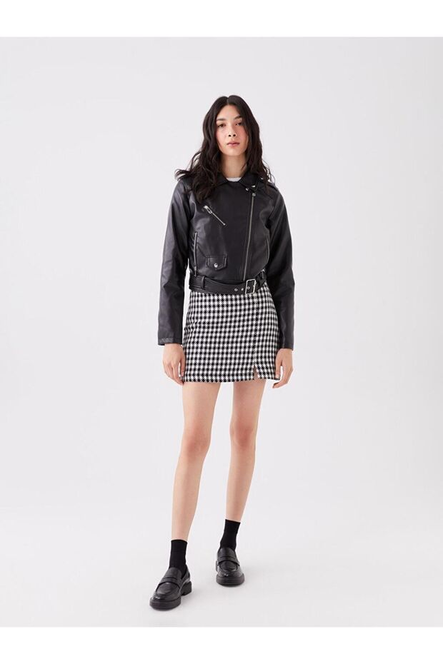 LCW Vision Dar Fit Desenli Kadın Tüp Etek - 1