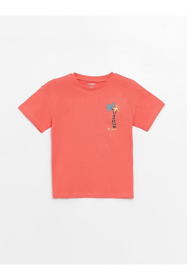 LCW baby Crew Neck Short Sleeve Printed Baby Boy T-Shirt