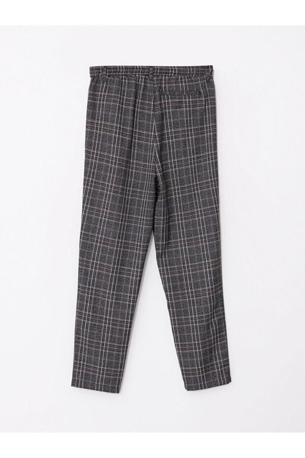 LCW Casual Standart Fit Ekose Kadın Pantolon - 6