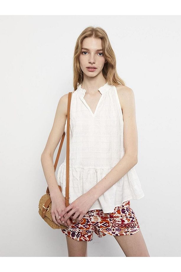 LCW Limited Halter Yaka Düz Kolsuz Kadın Bluz - 2
