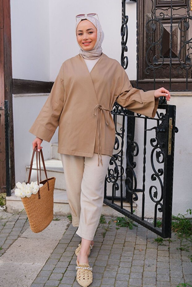 سترة المنك - ربطة جانبية - 4