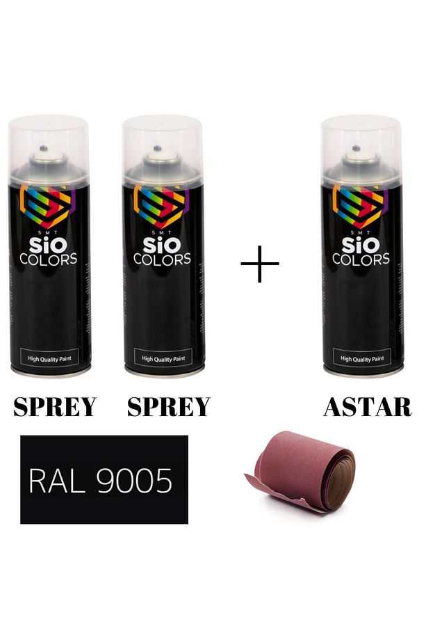 2 ADET SPREY+1 ADET ASTAR+ZIMPARA SPREY AKRİLİK BOYA SETİ 400 ML(METAL-AHŞAP-ARABA-PLASTİK) - 1