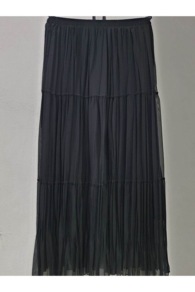 Edu Collection Women's Sifon Pleated Skirt