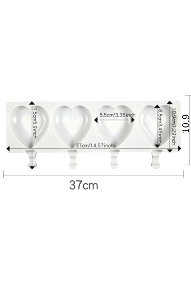 Silikon Dondurma Kalıbı Kalp - 3