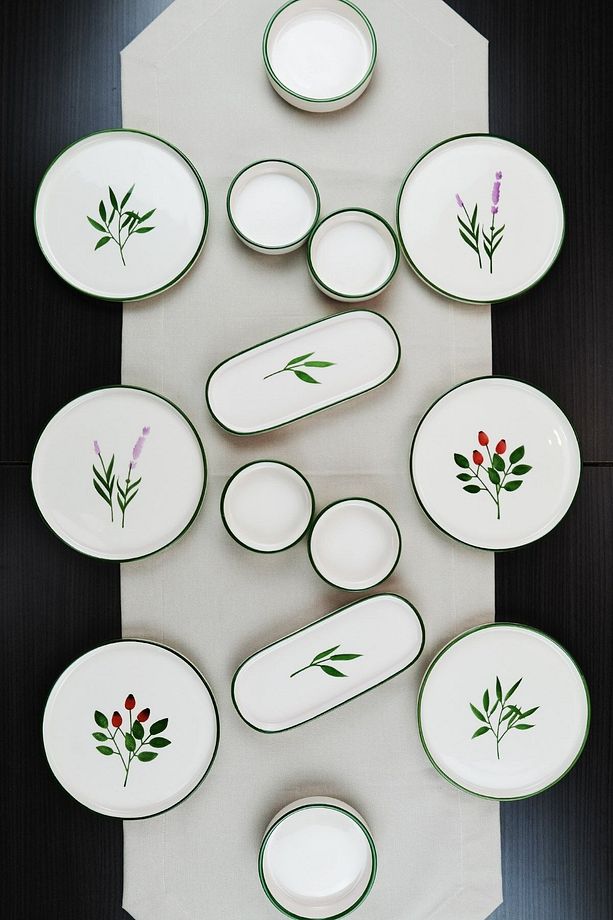 HANDMADE Botanic Kahvaltı Takımı 6 Kişilik 14 Parça JBOTNC14KT6 - 2