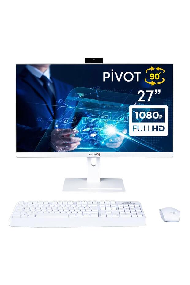 TAx1169 Intel Core i5 8400 16GB DDR4 Ram 512GB M.2 NVMe SSD 27 inç FHD Beyaz All In One PC - 1