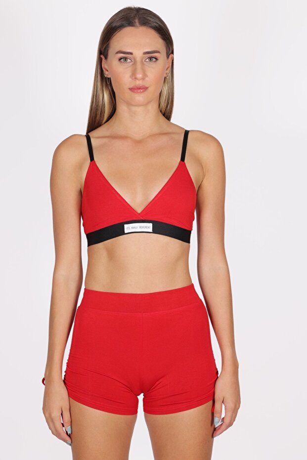 Manji Soft Triangle Bra Red - 1