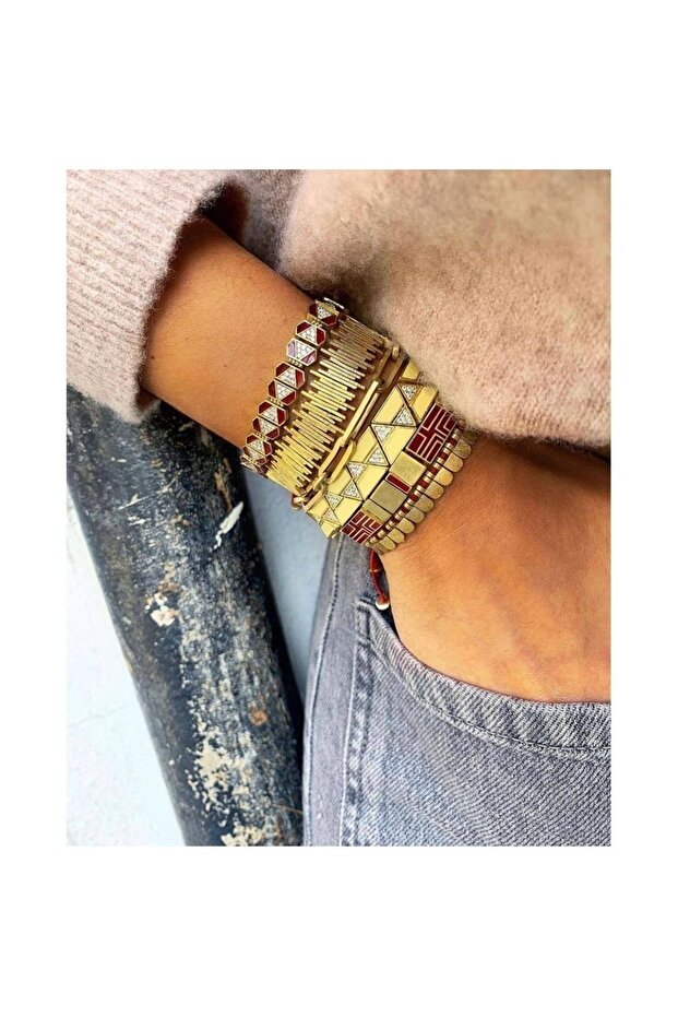 Bronz Fish Scale Bileklik - 2