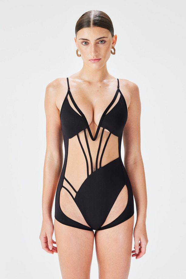 No Name Bodysuit - Siyah - 1