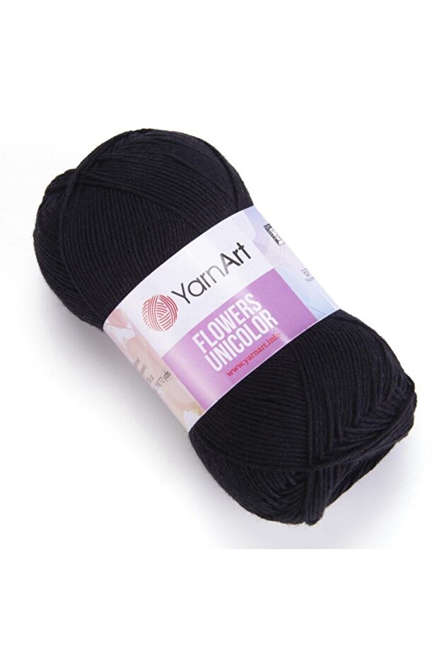 Flowers Unicolor - Hand Knitting Yarn Black-746