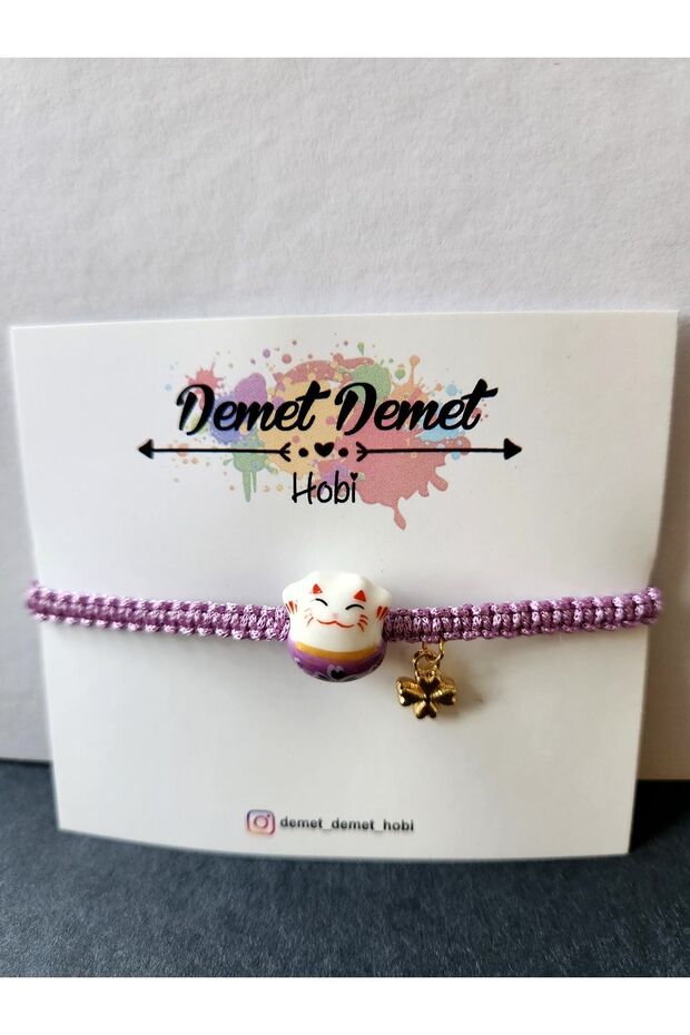 Maneki Neko Şans Kedisi Bilekliği - 1