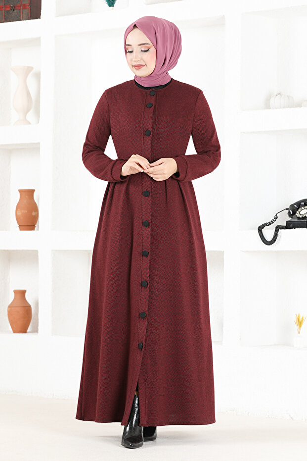 Buttoned Cap Msl8004 Claret Red