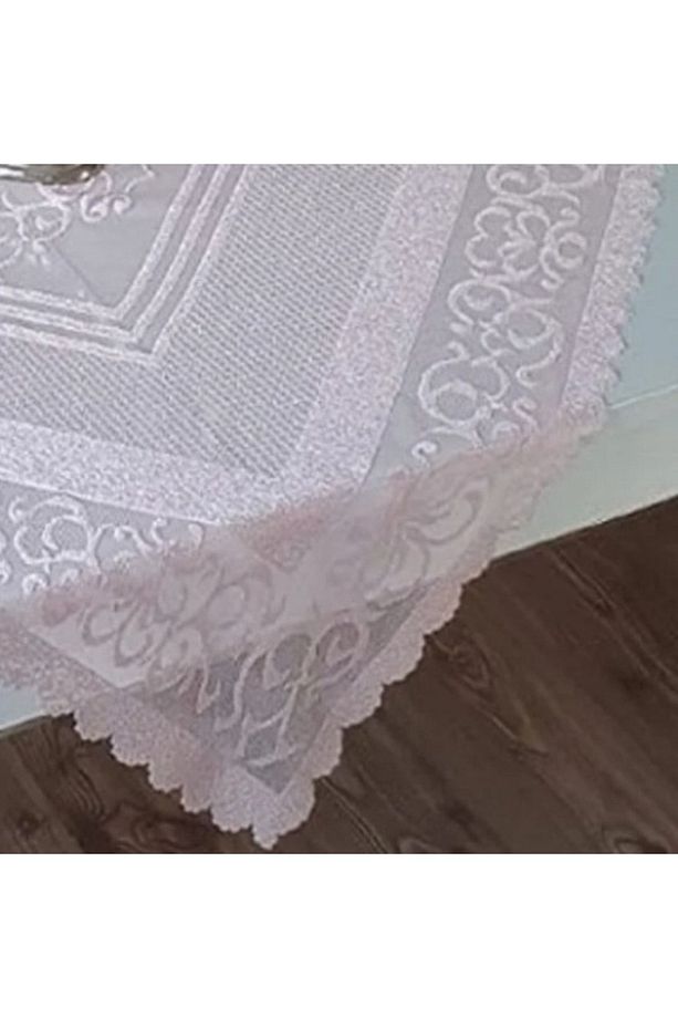 Osmanlı Desen Kdk Örme Tül Fiskos Örtüsü (PEMBE) - 3