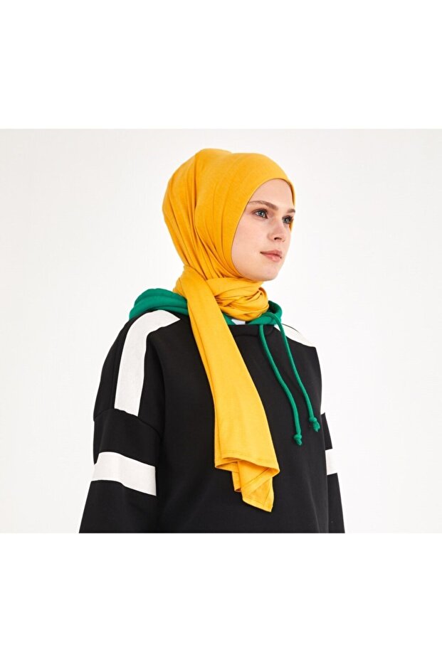 Combed Cotton Shawl Mustard - 2