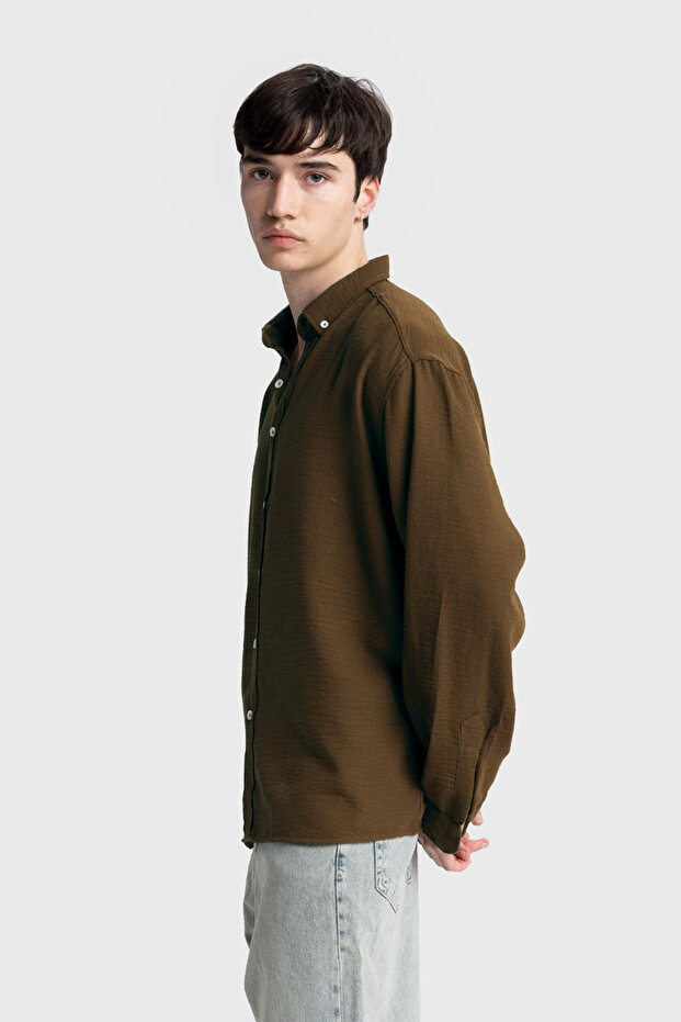 OVERSİZE DÖKÜMLÜ GÖMLEK - 2