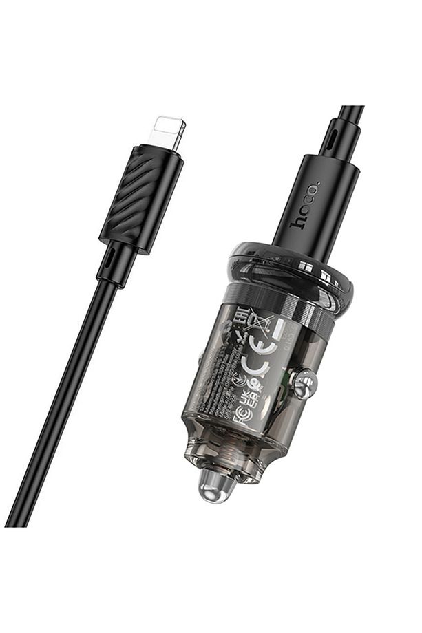 Z53 Sight Single PD30W Type-C Girişli Araç Çakmaklık Hızlı Şarj Aleti + Type-C to iPhone - 4